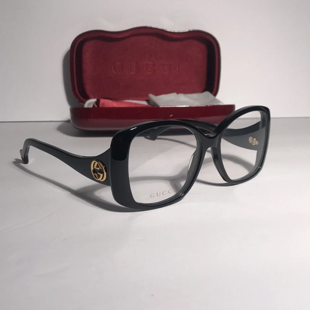 New Authentic Gucci GG1236o Black Women's Glasses - Picture 3 of 13